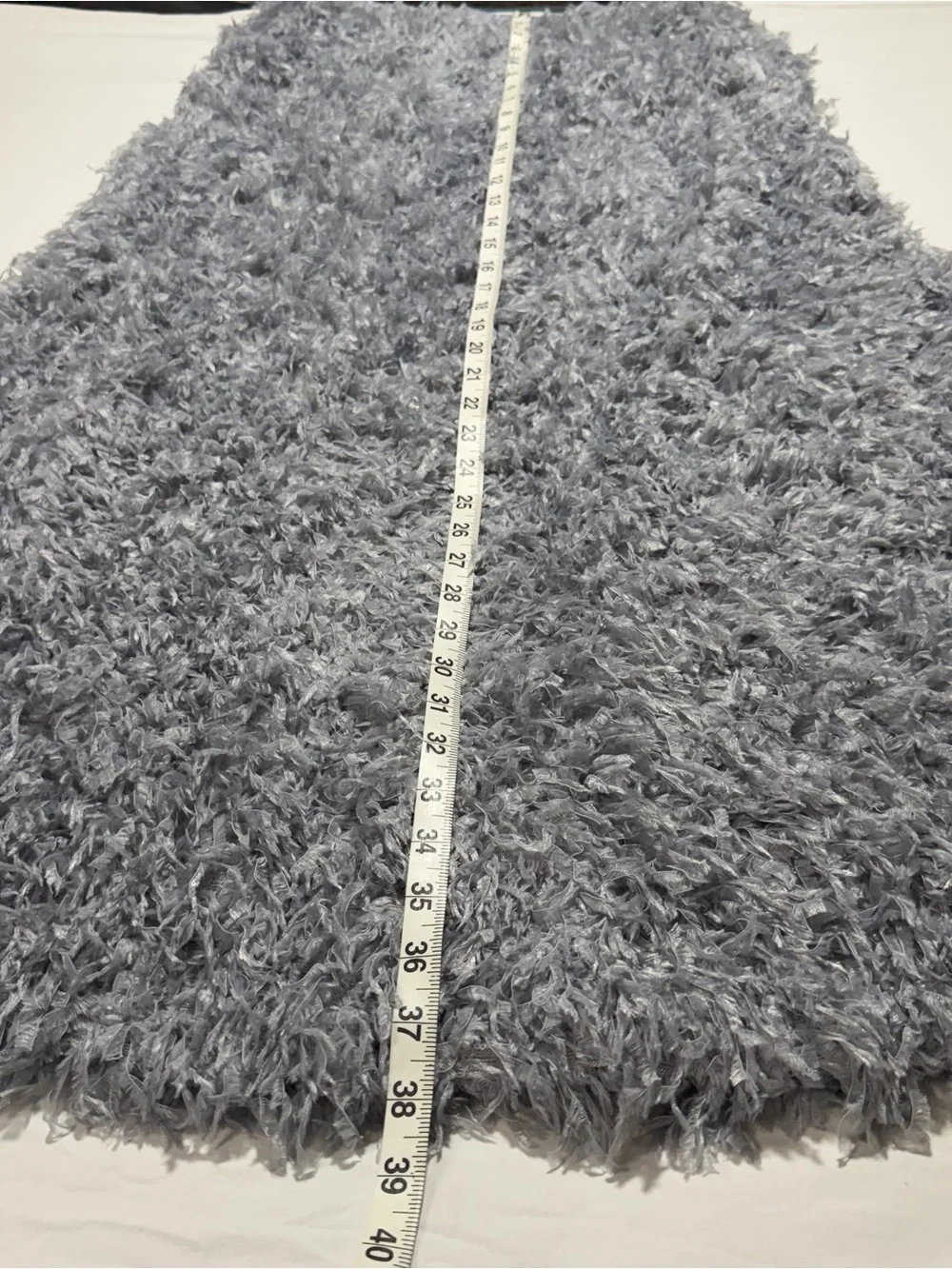 Anthropologie Gray/Blue Shaggy Maxi Skirt